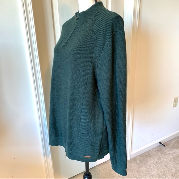 TED BAKER London Textured 1/4 Zip High Neck Hardmun Sweater—SZ. 2XL - Picture 5 of 16